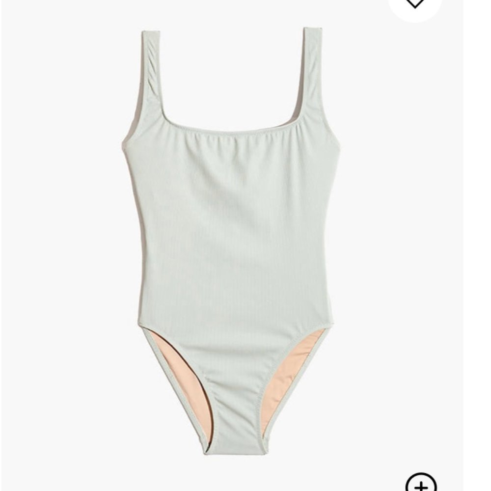Madewell Second Wave Ribbed Square Neck One Piece